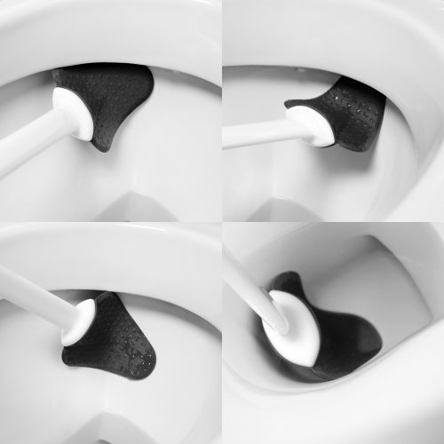 WcWunder antibakterielle Ersatz-Pads für die WC-Reinigungs-„Bürste“ ohne Borsten, DOPPEL-Set, schwarz - 3