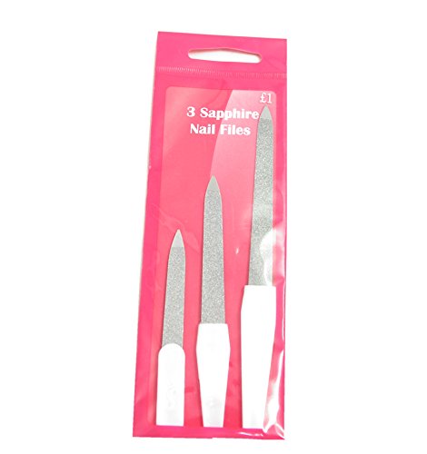 Serenade - 3 Premium Strong Sapphire Nail Files - Small, Medium and Large