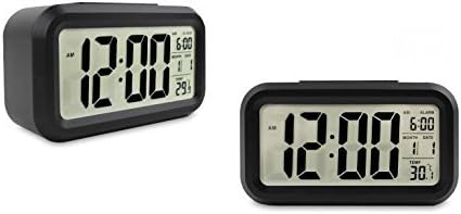 Zeuxs HITO&amp;#153; 5.3&amp;quot; Smart, Simple and Silent LCD Alarm Clock w/ Date Temperature Display, Ascending Alarm, Repeating Snooze and Sensor Light + Nightlight