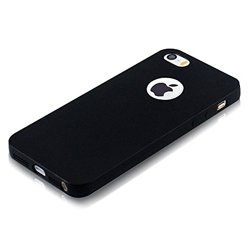 Elv Ultimate Protection Super Slim Anti-slip Matte Finish Coat Back TPU Case Cover for Apple iPhone SE / 5S / 5 - Black RS.279 (72.00% Off) - Amazon