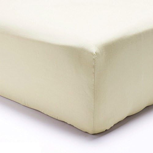 Polycotton Fitted Sheet or Pillow Case Single Double Queen King, Super King Bed Sheets[Cream,Pair of Pillow Cases,Pair of Pillo