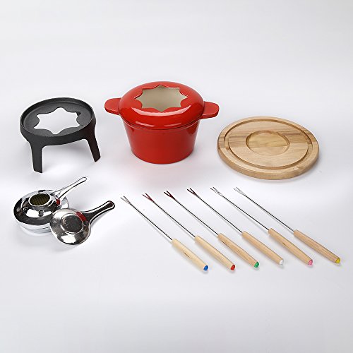fondue set keramik cheese Gusseisen von 6 Gabeln /DIY fondue set chocolate - 3