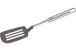 ZWILLING Pro Pfannenwender, Länge: 33 cm, Rostfreier Edelstahl und lebensmittelechtes Silikon, Ergnomisch geformter Griff, Silber