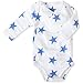aden + anais Kimono Body Suit (0 to 3 Months, Long Sleeve, Medium, Ultramarine Star)