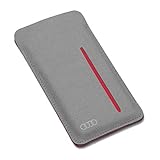 Audi Handyhülle Nardia in grau mit roter Innenseite