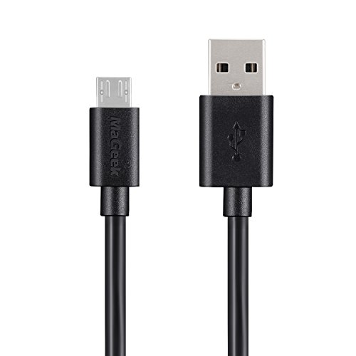 MaGeek® 0.9m Premium Micro USB Kabel Schnell Aufladen Synchronisationen und Ladekabel für Android, Samsung, HTC, Motorola, Nokia, LG, HP, Sony,und mehr (Schwarz)