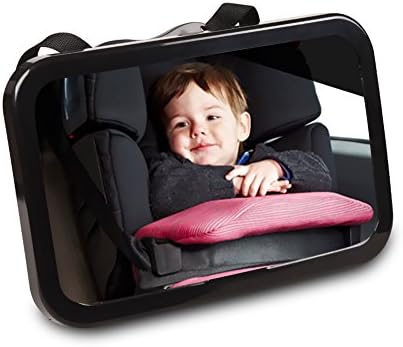 Baby Car Mirror, Back Seat Rear-facing Infant In Sight, Superior Clarity, Shatterproof, Shatterproof Crash Tested and Fully Adjustable - Installs in Seconds in any Car