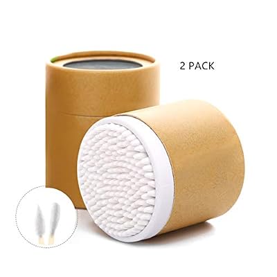 Shyneer 400 pièces cotons-tiges bourgeons, 7 cm Bâtons en Bambou Coton avec double Précision Conseils Tampon de nettoyage Coton Bâtons de Bambou cotons-tiges, 2packs, 200 pièces Lot de 1