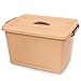 Produktbild LIZHIQIANG Extra Große Kunststoff Aufbewahrungsbox Kleidung Spielzeug Transparent Aufbewahrungsbox Bedeckt Lagerung Spielzeug Aufbewahrungsbox Aufbewahrungsbox Aufbewahrungsbox Gürtel Rad Turnover Box ( Farbe : Nordic khaki )