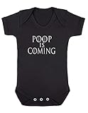 100% algodón. Juego de Tronos caca is coming Babygrow pijama chaleco divertido novedad blanco roto negro Talla:6-12 meses