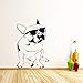 Produktbild hllhpc Lustige Hund Sonnenbrille Französisch Bulldog Wandaufkleber Vinyl Wandbild Wandkunst Aufkleber für Wohnzimmer Kinderzimmer Autos Tapete Wohnkultur 30 * 51 cm