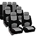 Produktbild QCZT Autositzbezug,Universal Sitzbezügesets,Sieben-Sitzer-Auto,Anti-Fleck,Universalgröße,Dickes Material,Rutschfeste Unterlage,einfache Reinigung (Farbe : Gray)