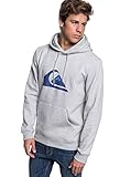 Corte en V a nivel del cuello Quiksilver Big Logo - Sudadera con Capucha para Hombre, Hombre, EQYFT03856, Gris Claro, FR : S (Taille Fabricant : S)