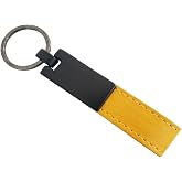 Sarı Deri Metal Anahtarlık
