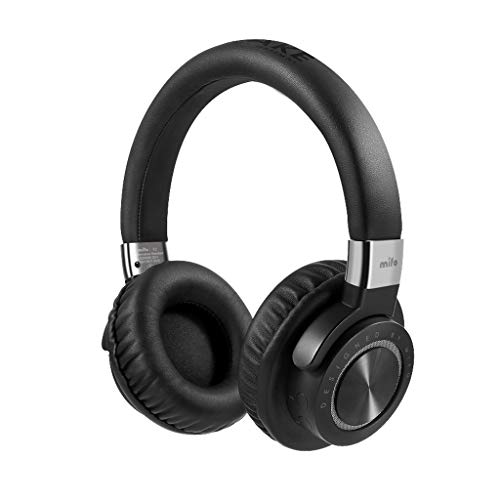 Preisvergleich Produktbild Aktive Kopfhörer mit Geräuschunterdrückung Bluetooth-Kopfhörer mit tiefem Bass-Kopfhörer mit Mikrofon über dem Ohr, Bequeme Protein-Ohrpolster, 50H Playtime für Reise-Work-TV