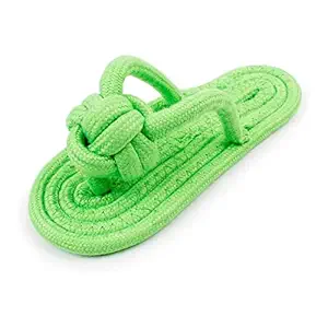 The DDS Store Pet Toys Slipper Dog Chewing Shoes Cotton Rope Molar Toy for Dog Play Cat Gingival Massage (Pack of 2 Color May Vary)