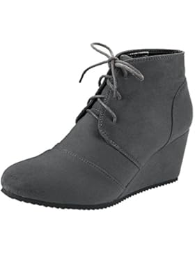 Sibba damen Stiefel kurzschaft Schnür wasserdicht Rutschfest Stiefel Kunstwildlede sehr leicht elastisch Bootie...
