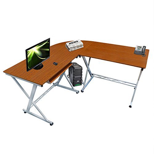 Buy Lyndan Durango Walnut Corner Computer Table Desk L Shaped for
