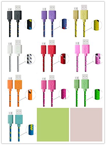DaoRier Micro USB Kabel 2m Handy Ladekabel USB A Stecker auf Micro USB Metallstecker Nylonmantel Nylon Geflochtenes für Android Smartphones Samsung Galaxy Huawei Blau - 7