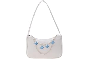 ARVALOLET Damenhandtaschen, Umhängetaschen, Handtaschen, Unterarmtaschen, Mode beiläufige Pu-Leder Damen Schmetterlingsketten-Umhängetaschen Unterarmtaschen, All-Match-Mode
