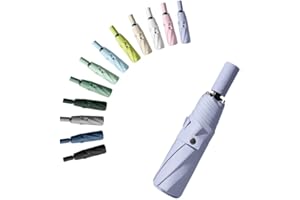 erised's bifrost Portátil Paraguas plegable de viaje Mango de apertura/cierre automático Capa de revestimiento/Protección UV anti UPF 50 99,9% compacto Paraguas de golf Hombres Mujeres Niños