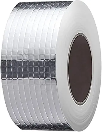 TCCO ENTERPRISE Strong Rubberized Waterproof Aluminium Foil Adhesive Tape Instantly Stops Leaks Sealer Tape, Aluminium Foil Tape Suitable for Roof Leak, Surface Crack, Window Sill Gap, Pipe Rupture, Boat Sealing,leakage repair waterproof tape (silver-2 Inch X 5 m) (DUCT TAPE)