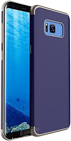 Samsung Galaxy S8 Case, EJBOTH TPU Plating Frame Phone Case Full Protection Back Cover Soft Silicone Phone Accessories Protector Shell For Samsung Galaxy S8 - Ultra Clear Anti Slip Scratch Resistant.[Dark blue]