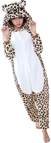 Unisex Adult Kigurumi Pajamas Animal Onesie Leopard Bear XL