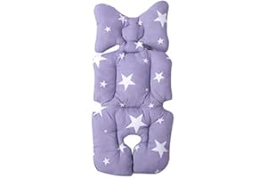 Eyands Baby Head Body Support Stroller Cushion - Comfortable Car Seat Insert Cushion, Baby Pushchair Seat Liners Create Support for Tiny Baby In Car Seat, Pram, Pushchair,Baby Carrier(Grey Star)