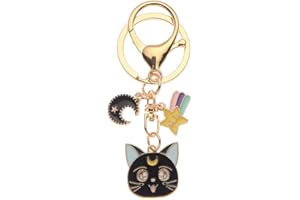 Zoomers llavero luna gato llavero kawaii bolsa colgante