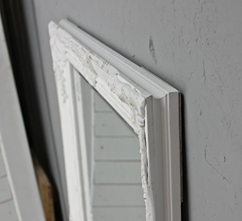 elbmöbel Wandspiegel groß in weiß antik mit Holz-Rahmen barock 150 x 60cm - 4