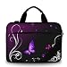 Produktbild Silent Monsters Laptop Tasche Schutzhülle 15,6 Zoll (39,6 cm) aus Canvas mit Zubehörfach, Design: Purple Butterfly