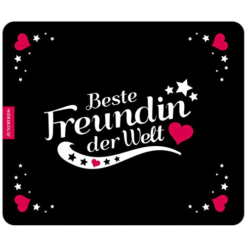 Wandkings Mousepad / Mauspad mit Schriftzug „Beste Freundin der Welt“ – Design wählbar – ideales Geschenk für die Freundin – MOTIV 3 - 2
