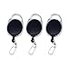 Price comparison product image VORCOOL Hidden Keyring Keyring 3pcs Steel Keyring With Carabiner Belt Clip (Black)