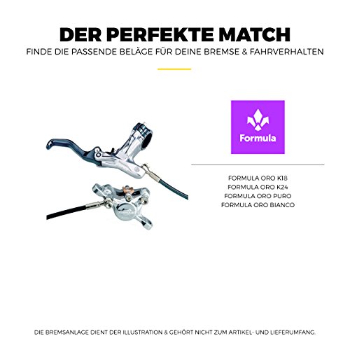 Formula Oro K18 K24 Puro Bianco Bremsbeläge für MTB Mountainbike Scheibenbremse Organic Beläge Bike Bremse Bremsbelag | Gorilla Bikes High Performance Disc Brake Pad - 5
