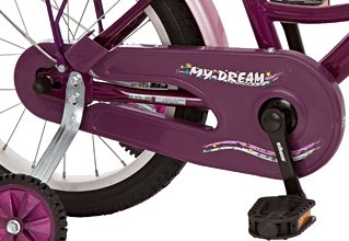 Kinderfahrrad 16″ Zoll (= 40,6cm) MY DREAM lila Stützräder + Seitenständer - 3