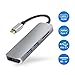Produktbild USB Typ C auf HDMI Adapter (Thunderbolt 3), USB 3.0 HUB AV Digital Adapter 3 in 1 usb3.1 4 K 60 Hz, für Apple MacBook, Chromebook, Samsung S8, USB C bis HDMI HUB der U89 Ladekabel