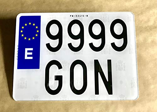 Matriculas Gonplac MATRÍCULA ACRÍLICA Moto HOMOLOGADA Alto Impacto 22X16-1 Unidad