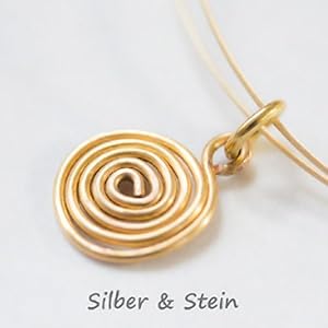 Goldener Hals-Reif mit handgebogener Spirale - Design von Silber&Stein
