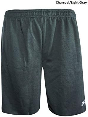 Reebok Men's Two-toned Performance Basketball Gym Mesh Shorts (Large, Gray)