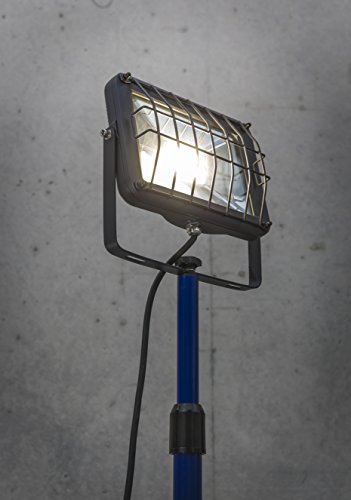 as – Schwabe Chip-LED-Strahler 30 W auf Stativ mit Transport-Koffer, IP 65 Baustrahler für Aussen und Baustelle, Blau a_plus, 1 Stück, 46404 - 7