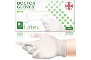 AIESI® Guantes de Látex desechables con polvo para uso médico DOCTOR GLOVES