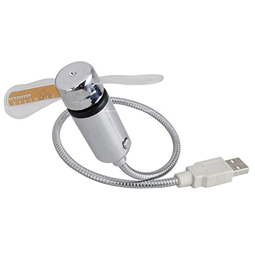 Elektrische Desktop-Tischventilator Mini Portable USB mit blauen LED-Temperatur und Wörter-Anzeige - 2