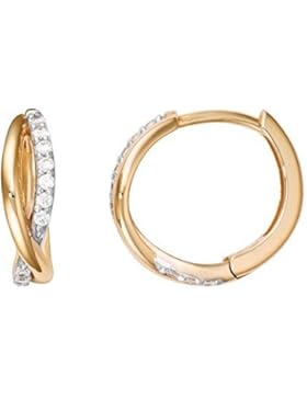 Creole 333 Gold Damen Ohrringe Gelbgold Teilrhodiniert Durchmesser 14,50mm NEU (159505)