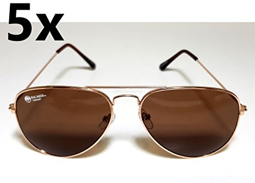 Preisvergleich Produktbild Bacardi Oakheart Fliegerbrille Sonnenbrille - 5er Set