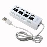 UNMCORE™ Premium Quality 4 Ports USB 2.0 Hi-Speed USB Hub With Individual ON/OFF Switches - White - 3 Years Warranty RS.199 (72.00% Off) - Amazon