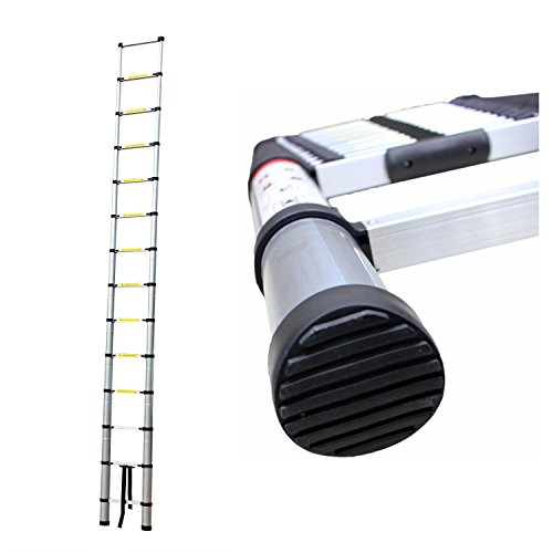 Teleskopleiter aus Aluminium 4.10 m – zusammenklappbar mit Tragetasche – Norm EN131 – 2 Jahre Garant - 3