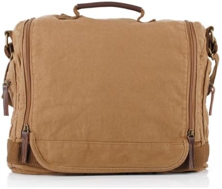 SAIERLONG Men's And Women's Messenger Bags Shoulder Handbags Earthy Yellow Canvas