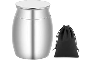 Joycabin Mini urne funéraire en Acier Inoxydable pour Animaux de Compagnie, urne commémorative étanche, urne funéraire commémorative adaptée aux Chats, Chiens
