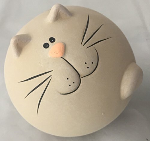 Spardose Sparbüchse Katze Keramik 2 Farben zur Auswahl 9,7×9,5×9 cm • Geschenkidee (Auswahl Spardose hell) - 3